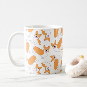 Mug Joyeux Corgis mignon coquelicot