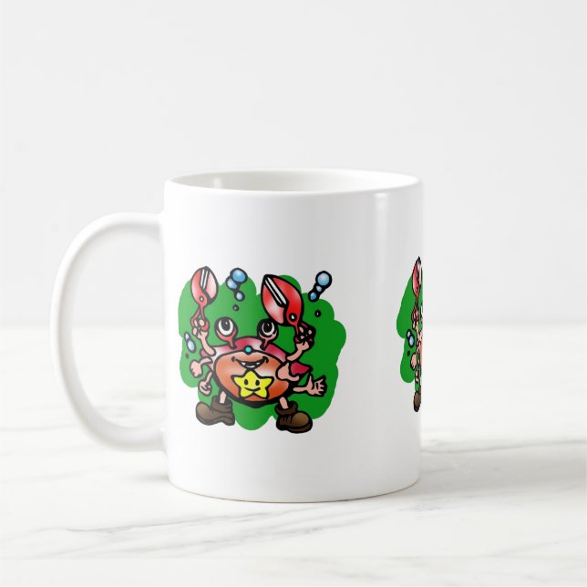 Mug Joyeux crabe cancéreux avec étoile (Gauche)