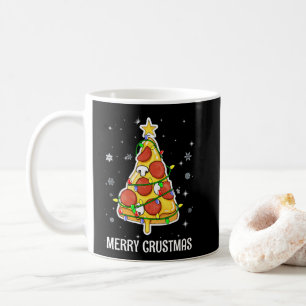 Mug Joyeux Crustmas Pizza Noël Arbre de Noël Cadeaux
