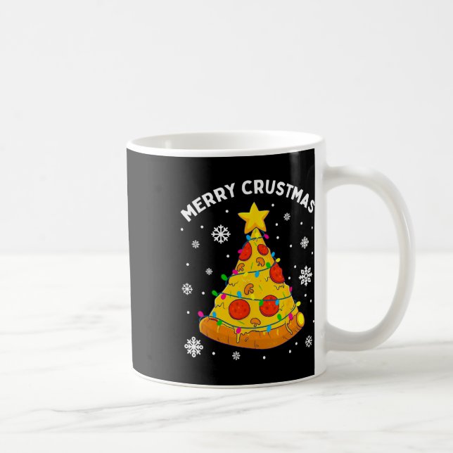 Mug Joyeux Crustmas Pizza Sapin de Noël Cadeaux de Noë (Droite)