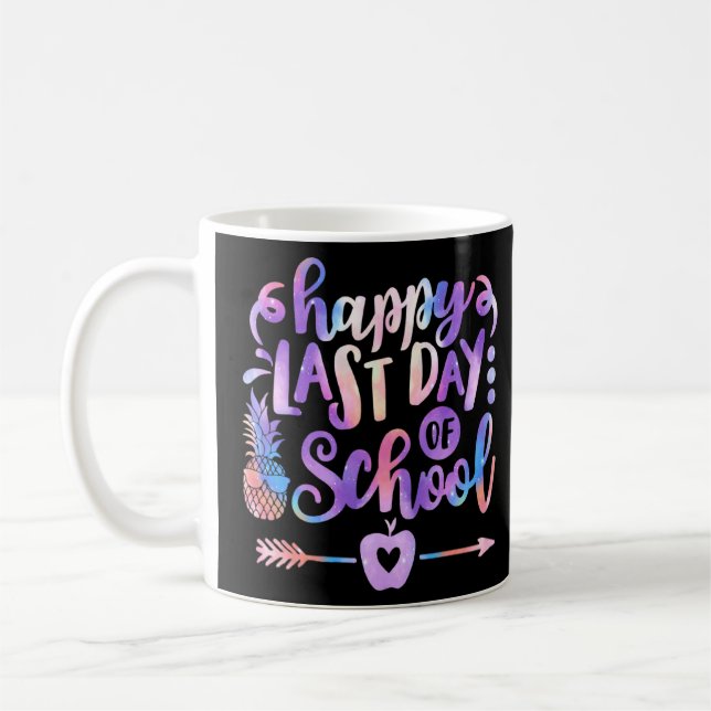 Mug Joyeux Dernier Jour De L'École Été Vacances Enseig (Gauche)