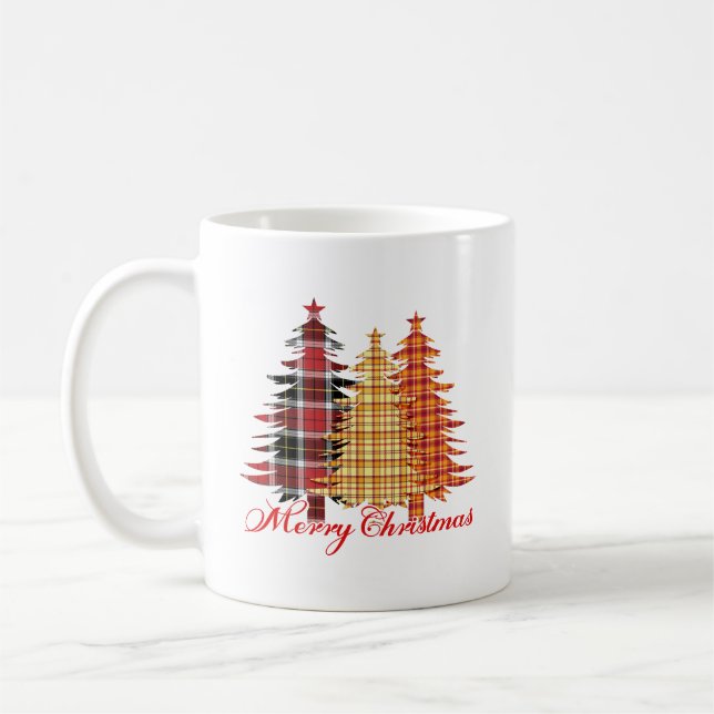 Mug Joyeux design de Noël avec des motifs sans couture (Gauche)