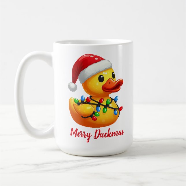 Mug Joyeux Duckmas, Père Noël Caoutchouc Noël (Gauche)