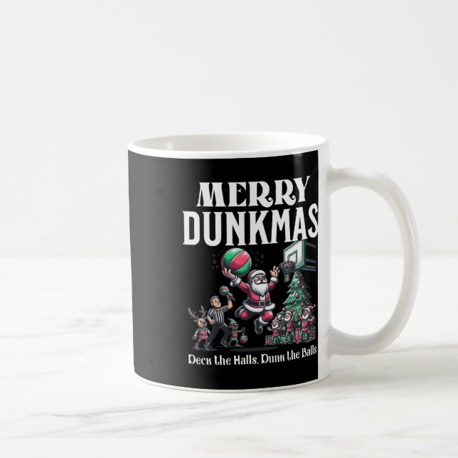 Mug Joyeux Dunkmas Drôle de Père Noël Squelette Humour (Droite)