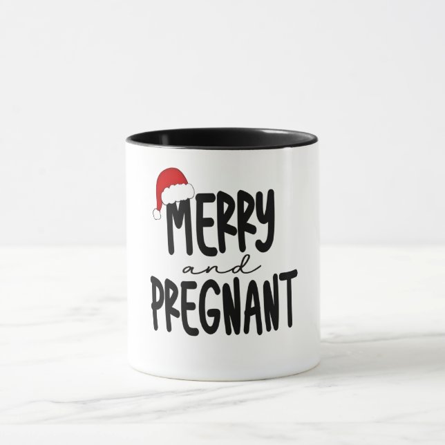 Mug Joyeux & Enceinte Annonce de Grossesse Chapeau de  (Centre)