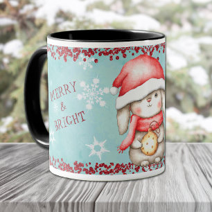 Mug Joyeux et brillant Bunny de Noël