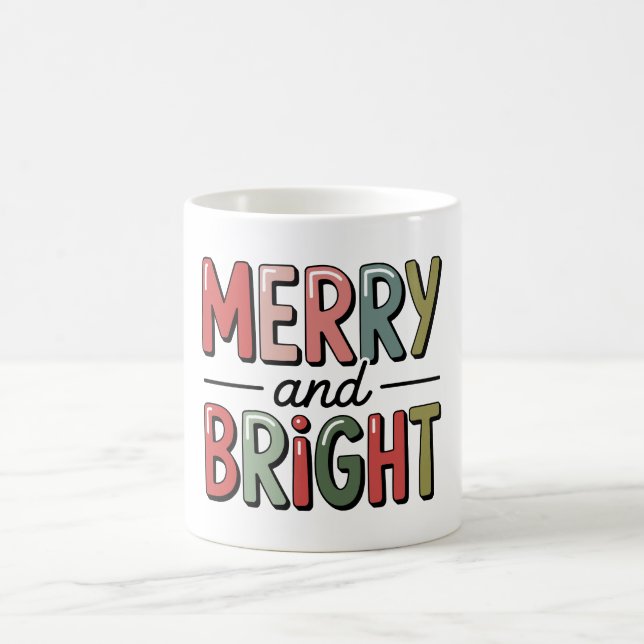 Mug Joyeux et brillant Noël Famille Noël Noël (Centre)