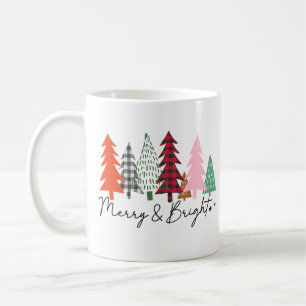 Mug Joyeux et brillants arbres de Noël