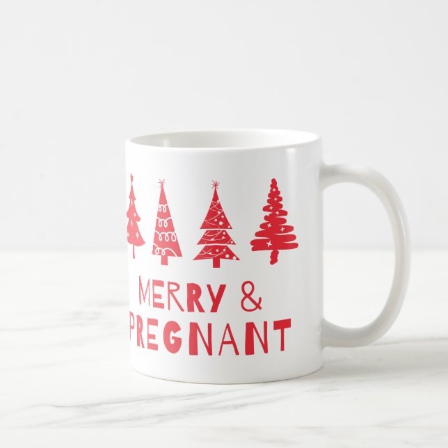 Mug Joyeux et enceinte à Noël (Droite)