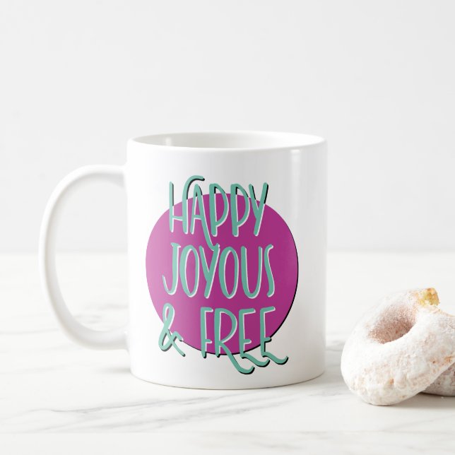 Mug Joyeux et gratuit Slogan de récupération (Avec donut)