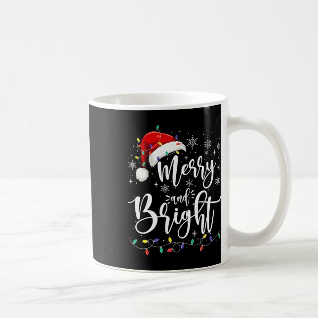 Mug Joyeux Et Lumineuses Rouge Santa Chapeau Famille X (Droite)