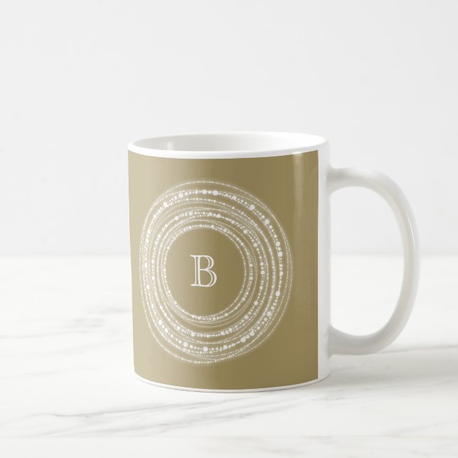 Mug Joyeux Et Lumineux Étincelles Monogrammes Vacances (Droite)