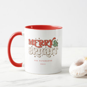 Mug Joyeux et lumineux Noël rétro