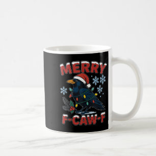 Mug Joyeux F-caw-f Corbeau Mème Drôle Corbeau Noël Adu