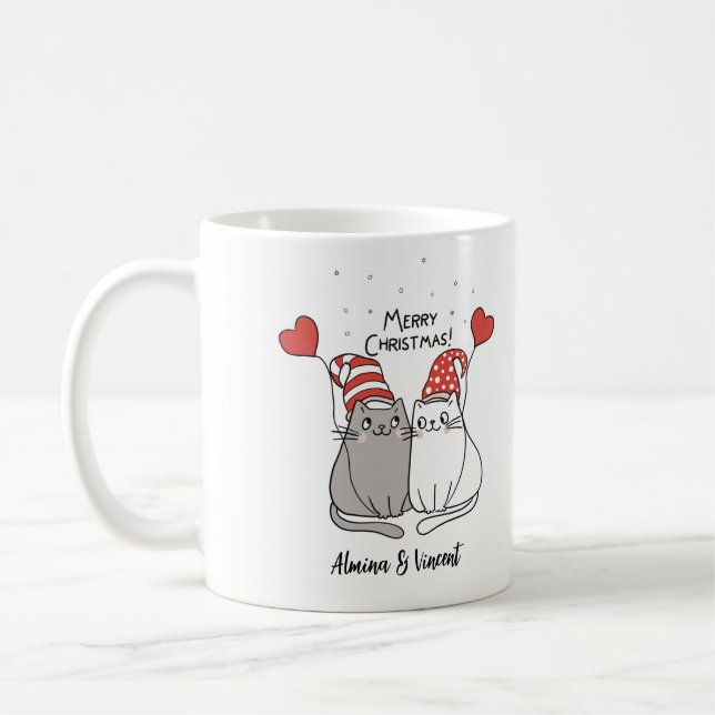 Mug Joyeux félins de Noël (Gauche)