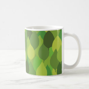 Mug Joyeux Feuilles luxuriants - motif de surface tran