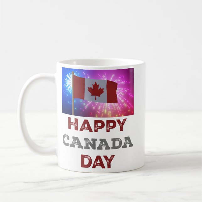 Mug Joyeux feux d'artifice de la fête du Canada (Gauche)