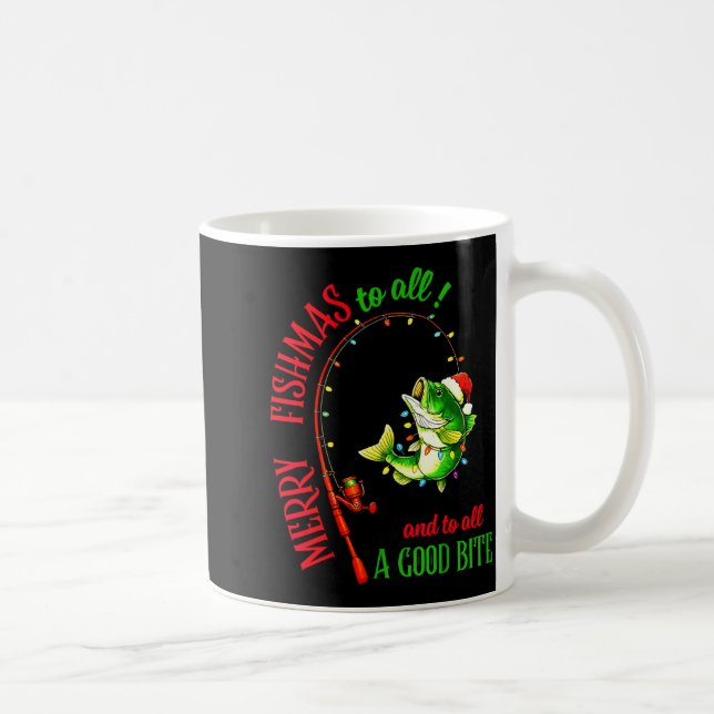 Mug Joyeux Fishmas à tous les pêcheurs drôles de Noël (Droite)