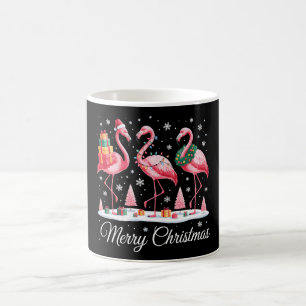 Mug Joyeux Flamant rose de Noël Lumière Noël Noël Noël