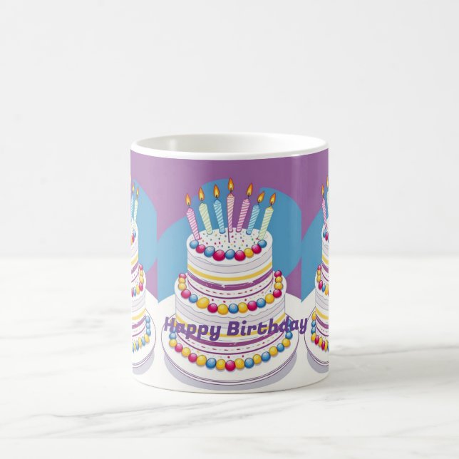 Mug Joyeux gâteau d'anniversaire (Centre)