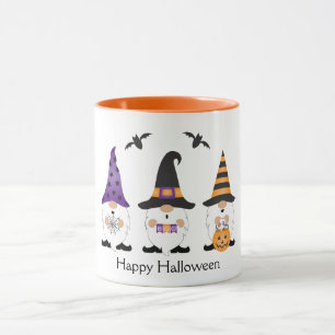 Mug Joyeux Gnomes d'Halloween violet orange