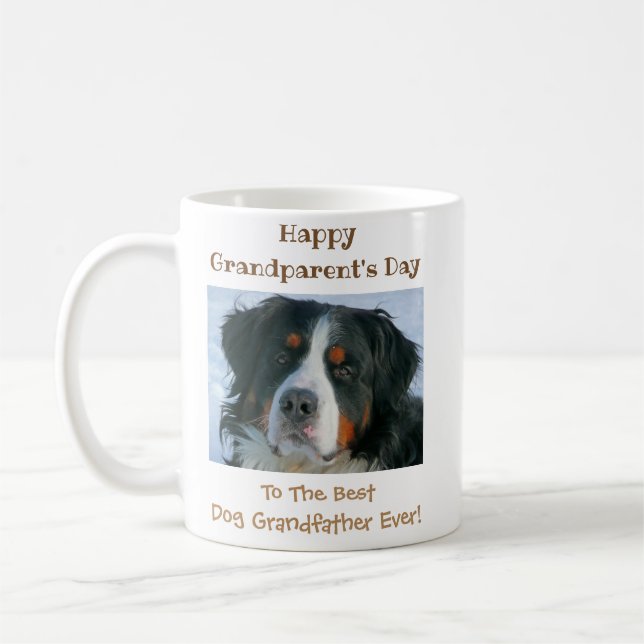 Mug Joyeux Grand-Parrain's Day Meilleur Chien Grand-Pè (Gauche)