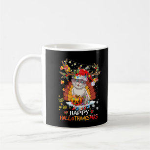 Mug Joyeux Hallothanksmas 2021Cute Chat Halloween Joye