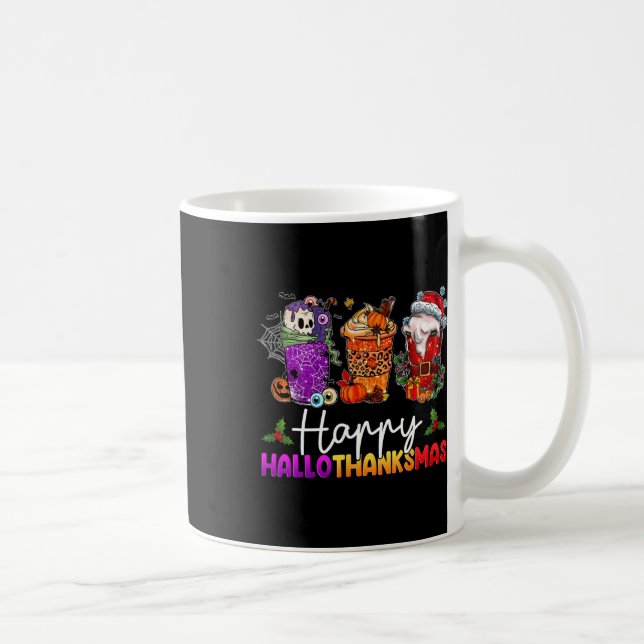 Mug Joyeux Hallothanksmas Halloween Café au Lait Merci (Droite)