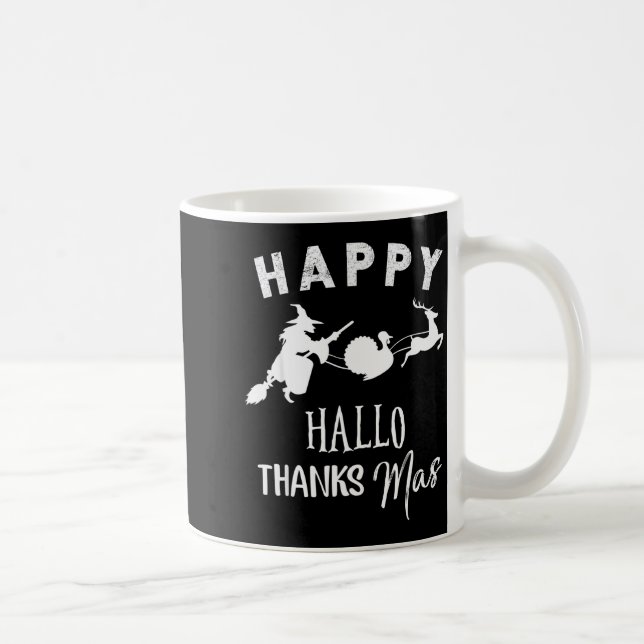 Mug Joyeux Hallothanksmas Halloween Sorcière Action de (Droite)