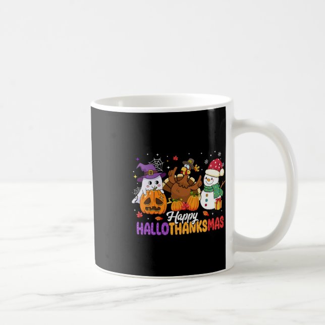 Mug Joyeux Hallothanksmas mignon fantôme Halloween Tha (Droite)