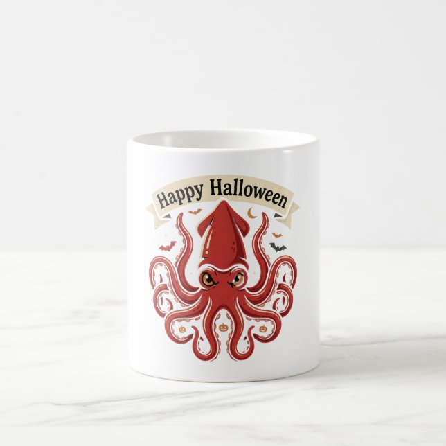 Mug Joyeux Halloween Calmar Géant (Centre)