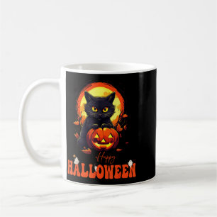 Mug Joyeux Halloween Chat Noir Chat Effrayant Citrouil