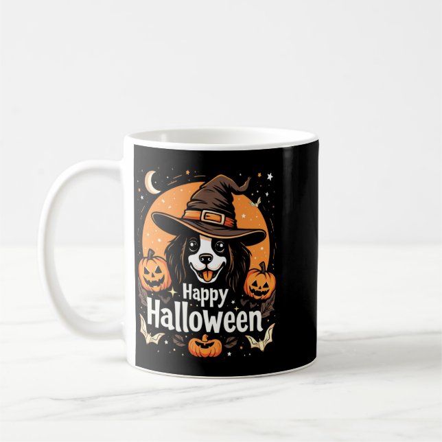 Mug Joyeux Halloween Chien Manches Longues (Gauche)