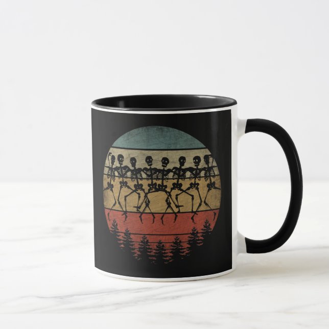 MUG JOYEUX HALLOWEEN DANSE DE SQUELETTE (Droite)