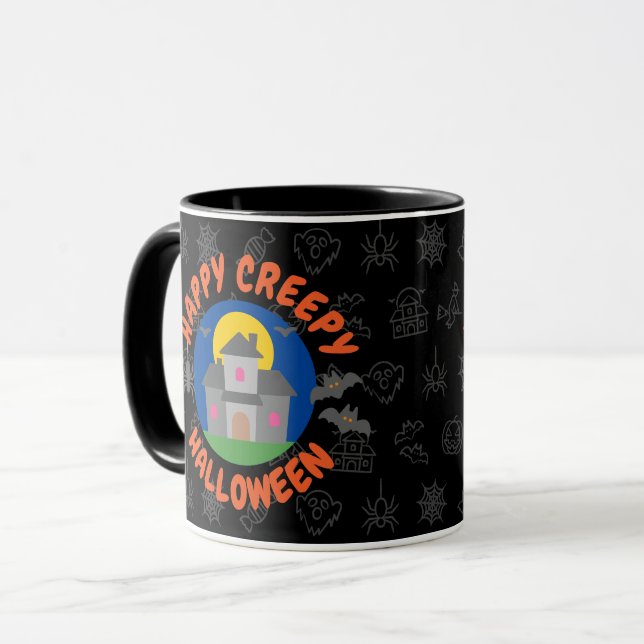 Mug Joyeux Halloween déplaisant - Enfants (Devant gauche)