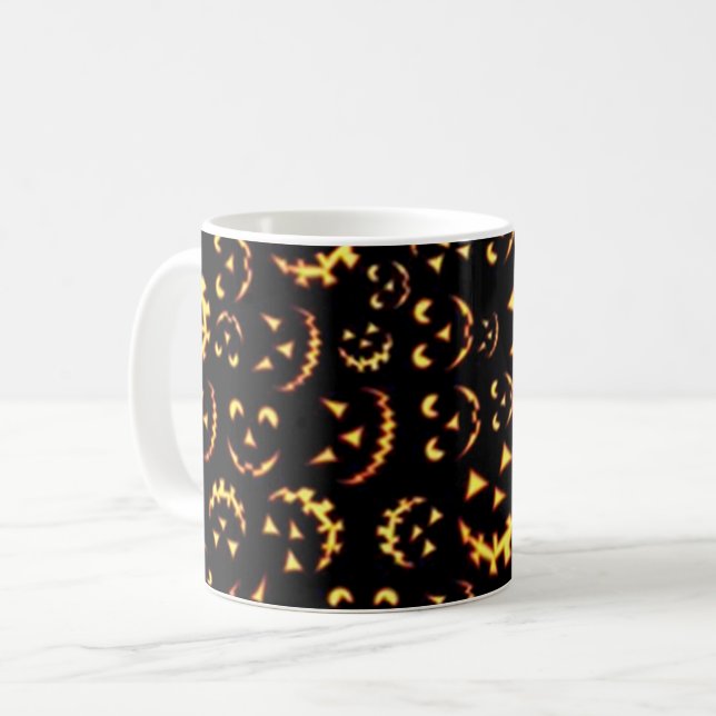 Mug Joyeux Halloween éffrayants Jack-O-Lantern citroui (Devant gauche)