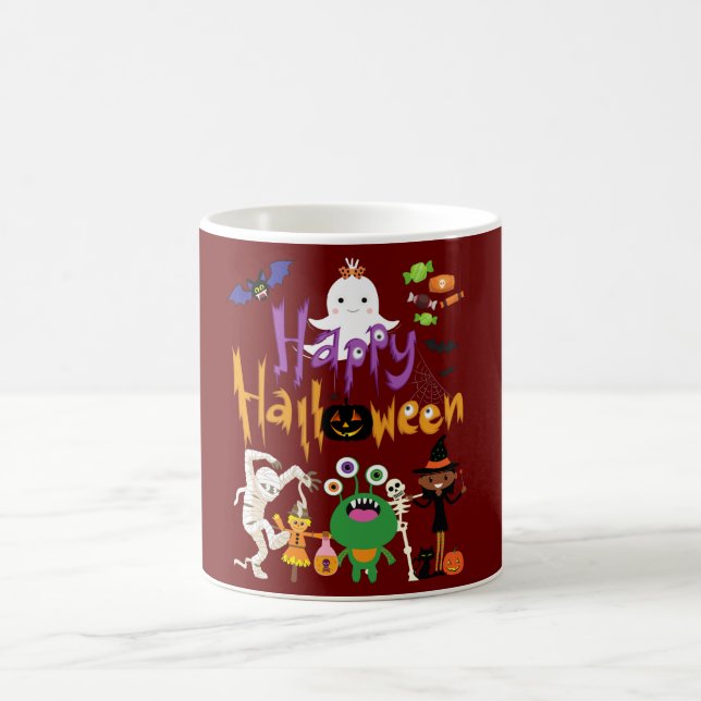 Mug Joyeux Halloween Enfants mignonnes et Éffrayants (Centre)