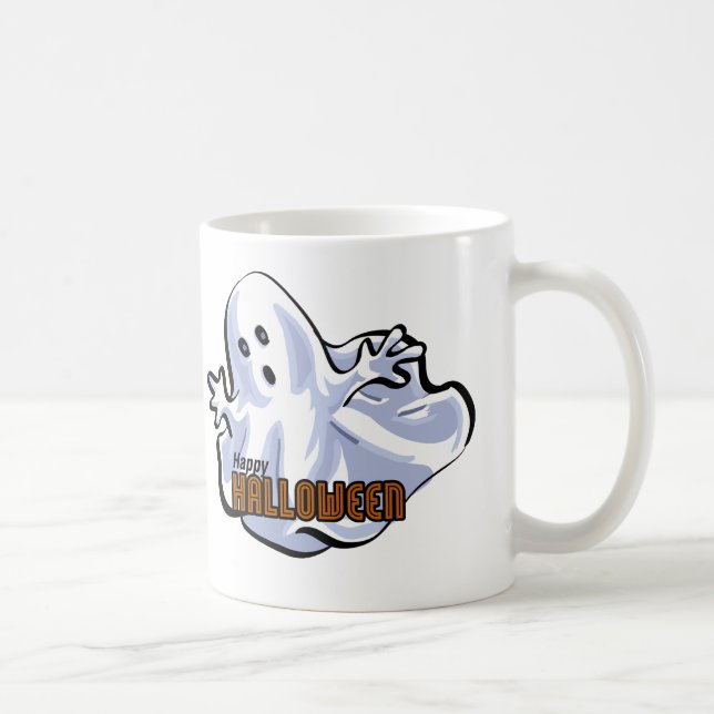 Mug Joyeux Halloween Fantôme Dessin Animé (Droite)