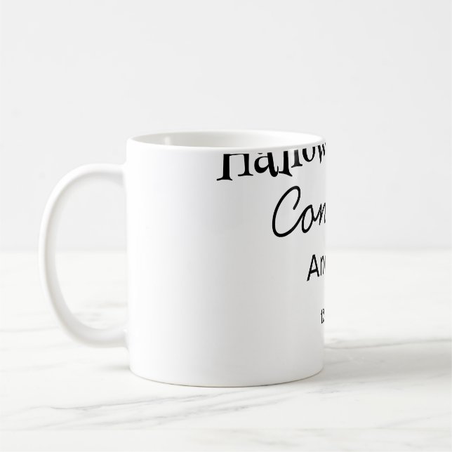 Mug Joyeux Halloween félicitations nom date année dipl (Gauche)