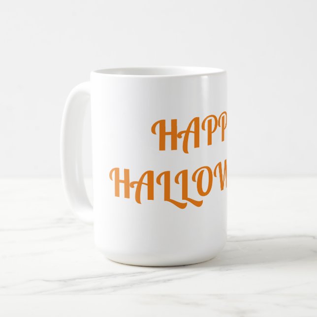 Mug Joyeux Halloween femmes orange noir (Devant gauche)