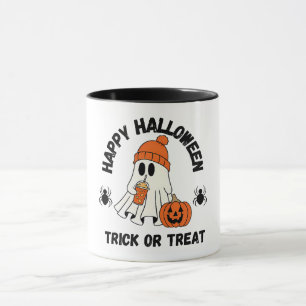 Mug Joyeux Halloween Gentil Fantôme Citrouille & Araig
