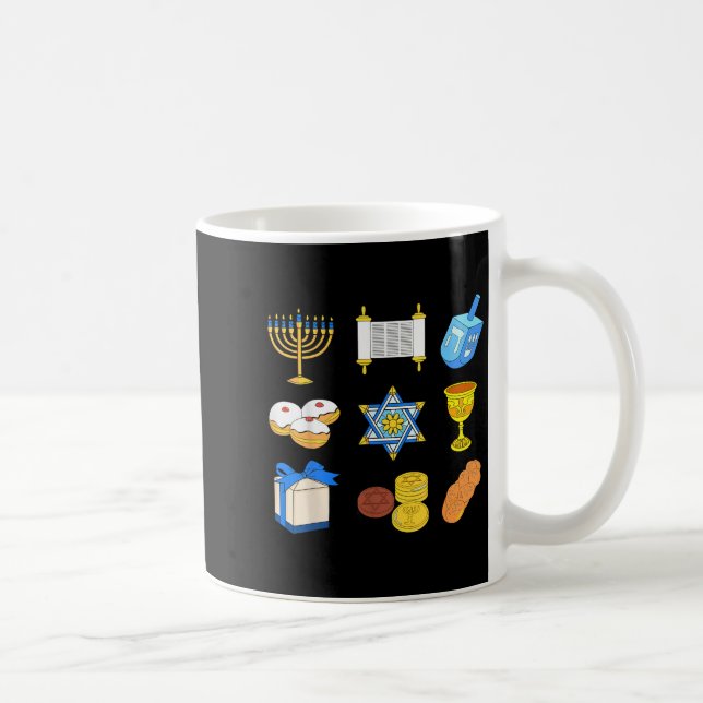 Mug Joyeux Hanoukka Menorah Juif Noël Chanukah Famille (Droite)
