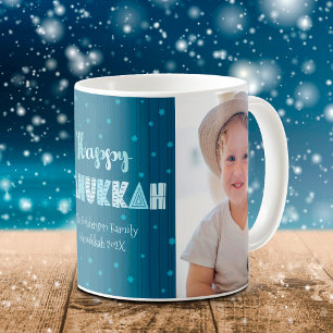 Mug Joyeux Hanukkah 2 Photo Fun Type Étoile de David N