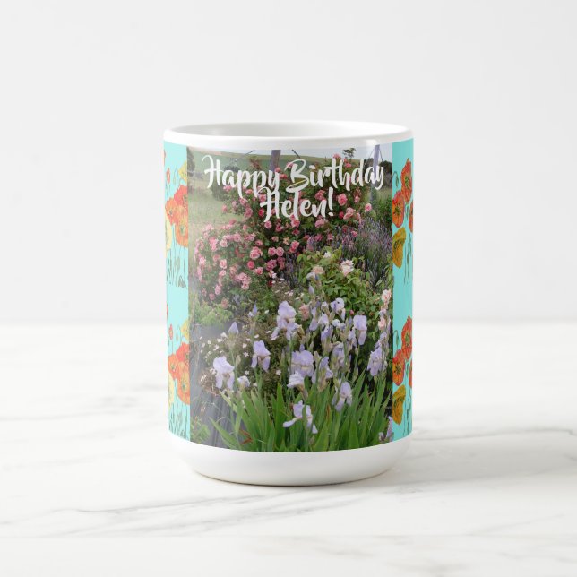 Mug Joyeux Jardin d'anniversaire Orange Poppy Womans N (Centre)