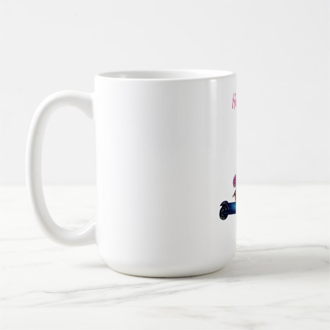 Mug Joyeux Jour, Belle Aquarelle Art (Gauche)
