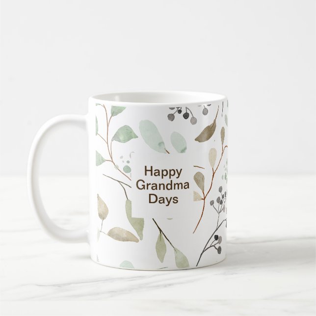 Mug Joyeux Jour de grand-mère pour un Motif simple et  (Gauche)