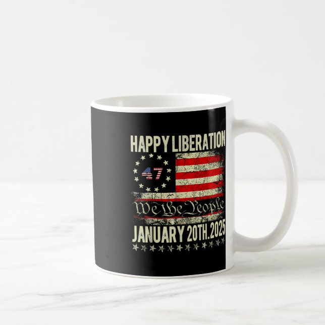 Mug Joyeux Jour de la Libération Tee Le président Trum (Droite)