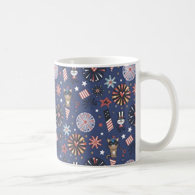 Mug Joyeux Jour de l'Indépendance & 4 juillet Cadeau (Droite)