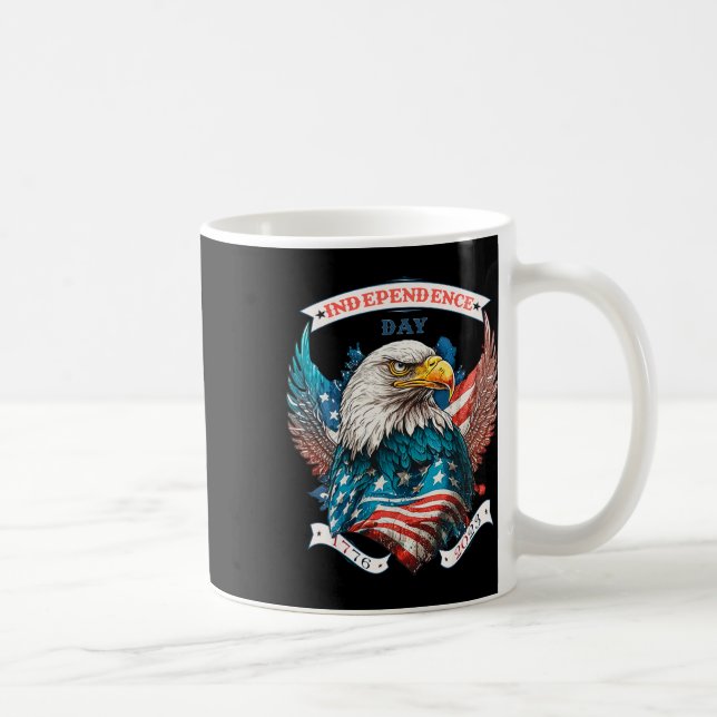 Mug Joyeux Jour de l'Indépendance Aigle Américain Et D (Droite)
