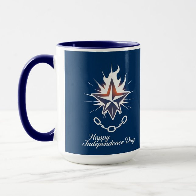 Mug Joyeux Jour de l'Indépendance Étoile Solitaire Lum (Gauche)
